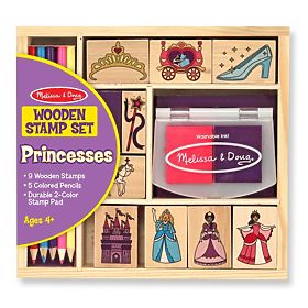 Melissa & Doug - sada drevených pečiatok Princezná, Melissa & Doug