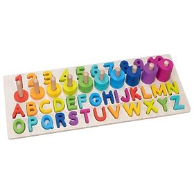 Montessori alfanumerické puzzle, písmená a číslice, Goki