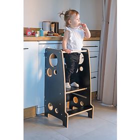 Montessori učiaca veža Rings Black, Ourbaby®