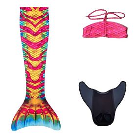 Morská panna - monoplutva Aquaris na plávanie Coral 'S' + Bikiny, Kuaki Mermaids