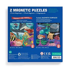Mudpuppy Magnetické puzzle Hlbiny morí 2x20 dielikov, Mudpuppy
