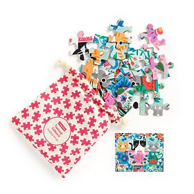 Mudpuppy Puzzle Mačiatka v čajovom hrnčeku v látkovom vrecku 36 dielikov, Mudpuppy