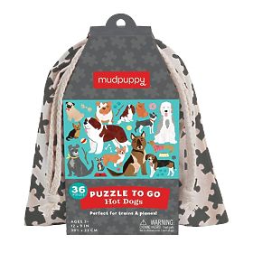 Mudpuppy Puzzle Psy v látkovom vrecku 36 dielikov, Mudpuppy