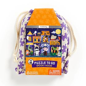 Mudpuppy Puzzle Strašidelný dom v látkovom vrecúšku 36 dielikov, Mudpuppy