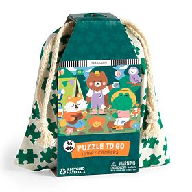 Mudpuppy Puzzle Veselí kemperi v látkovom vrecúšku 36 dielikov, Mudpuppy