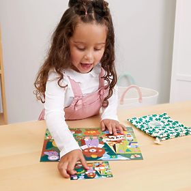 Mudpuppy Puzzle Veselí kemperi v látkovom vrecúšku 36 dielikov, Mudpuppy