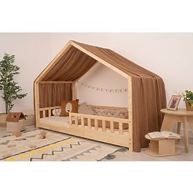 Mušelínový baldachýn Ourbaby na domčekovú posteľ Leola Hip - toffi, TOLO