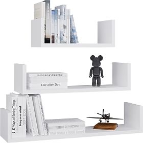 Nástenná Závesná Polica MOBI 3P BIELA