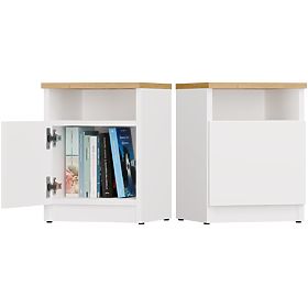 Nočný stolík GALAX 30/1D BIELA-ARTISAN