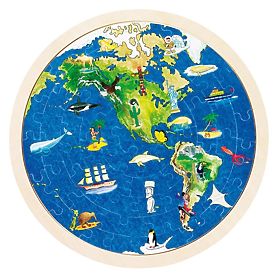 Obojstranné puzzle mapa sveta, Goki