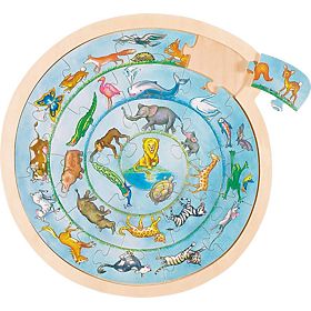 Okrúhle puzzle zvieratá, Goki