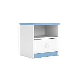 Ourbaby detský nočný stolík - modro-biely, Kocot Kids