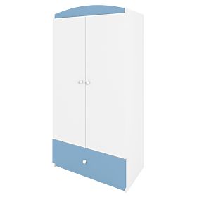 Ourbaby šatníková skriňa - modro-biela