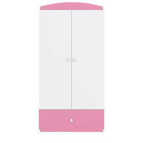 Ourbaby šatníková skriňa - ružovo-biela