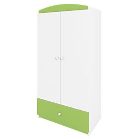 Ourbaby šatníková skriňa - zeleno-biela