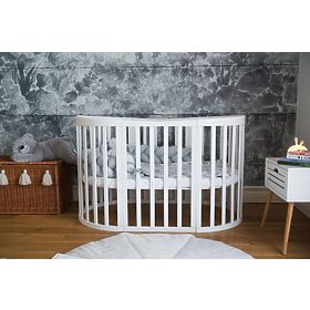 Oválna rastúca postieľka Ruby 7v1 PLUS - biela