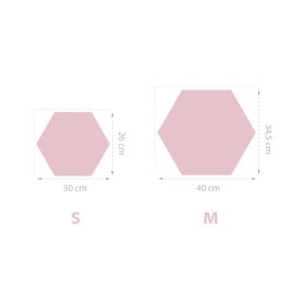 Čalúnený panel Hexagon - púdrovo ružový