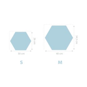 Čalúnený panel Hexagon- baby blue