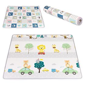 Penová vzdelávacia obojstranná rolovacia podložka s abecedou ECOTOYS pre deti