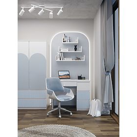 Písací stôl Mijas PRAVÝ ARTESO MODRÝ