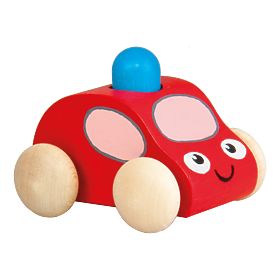 Pískacie auto s majákom 1ks červená, Detoa