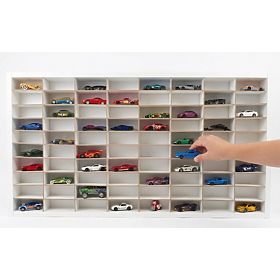 Polica na autíčka Hot Wheels - biela, 80 miest