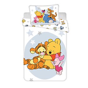 Detské obliečky Macko Pú 'Hviezdy' baby 100x135 cm + 40x60 cm, Winnie the Pooh