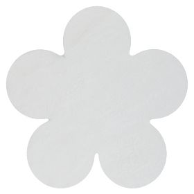 Prateľný koberec SHAPE 3106 Květ Shaggy - slonovinová plyšový, protišmykový, F.H.Kabis