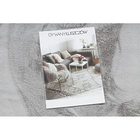 Prateľný koberec SHAPE 3146 Medvedík Shaggy - sivý plyšový, protišmykový, F.H.Kabis