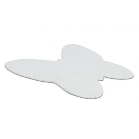 Prateľný koberec SHAPE 3150 Motýľ Shaggy - slonová kosť plyšový, protišmykový, F.H.Kabis