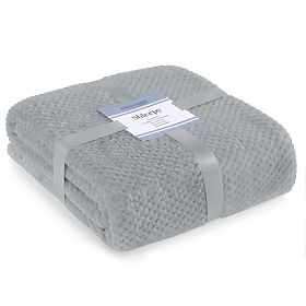 Prehoz SHLEEPY sivá farba s žakárovým vzorom klasický štýl 220x240