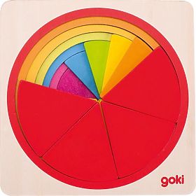 Puzzle kruh na výučbu zlomkov, Goki