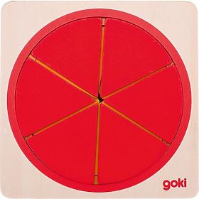 Puzzle kruh na výučbu zlomkov, Goki