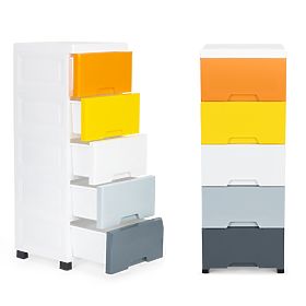 Regál s 5 výsuvnými zásuvkami, nohy s kolieskami ModernHome, MODERNHOME