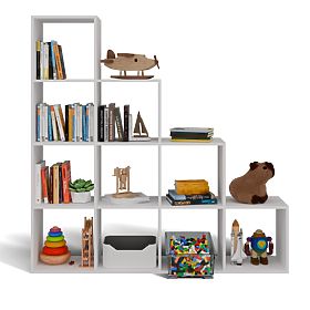 Regál Step 4X4 BIELY