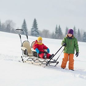 Sánky pre dvojčatá Duo Sport - čierna farba sedátka