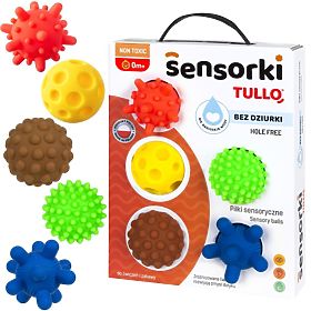 Senzorické loptičky - 5 loptičiek bez otvorov, Tullo