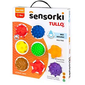 Senzorické loptičky Tullo - 8 loptičiek bez otvorov, Tullo