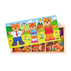 Skladačka Obleč rodinu medveďov, Woodyland Woody