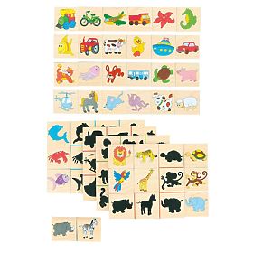Skladačka puzzle nájdi tieň, Woodyland Woody