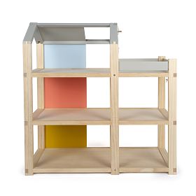 small foot Domček pre bábiky s nábytkom, prírodný