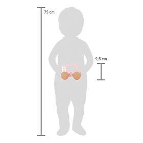 small foot Drevené auto na tlačenie Ružové, small foot