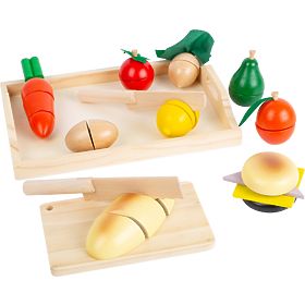 small foot Drevené krájacie potraviny raňajky - poškodený obal, small foot