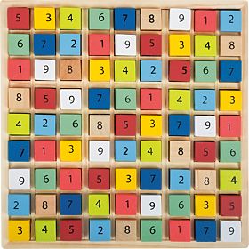 Small Foot Drevené sudoku farebné kocky