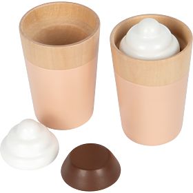 small foot Drevený kávovar s príslušenstvom Tasty sivý