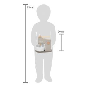 small foot Drevený kuchynský robot 2 v 1 Tasty sivý, small foot