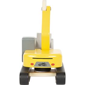 small foot Drevený pásový bager