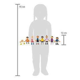 small foot Ohybné bábiky rodina s dieťaťom