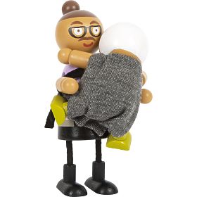 small foot Ohybné bábiky rodina s dieťaťom