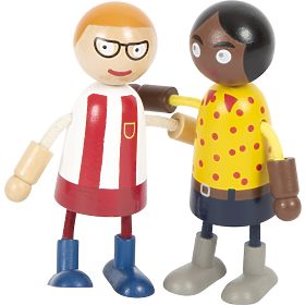 small foot Ohybné bábiky rodina s dieťaťom, small foot